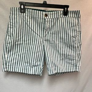 Old Navy size 12 green and white stripes